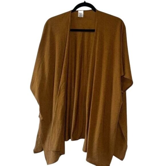 Brown Open Front Lightweight Kimono Cardigan Wrap - Picture 1 of 8